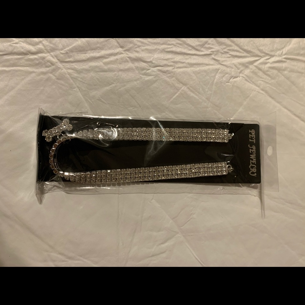 Small dog bling collar